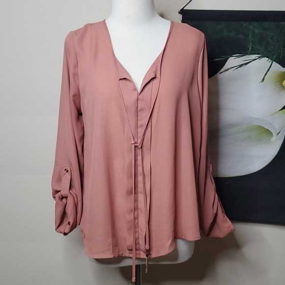 Sweet Wanderer Tops - Sweet Wanderer Tie Neck Top
